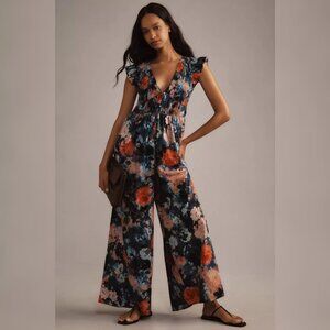 Anthropologie The Peregrine Jumpsuit M Women Casual Printed Wide Legs NEW 40469